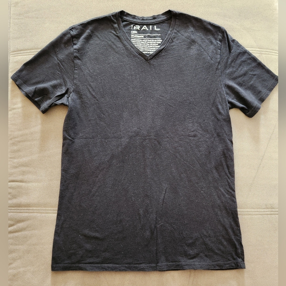 The Rail Slim Fit V-Neck T-Shirt ~BLACK ~XS